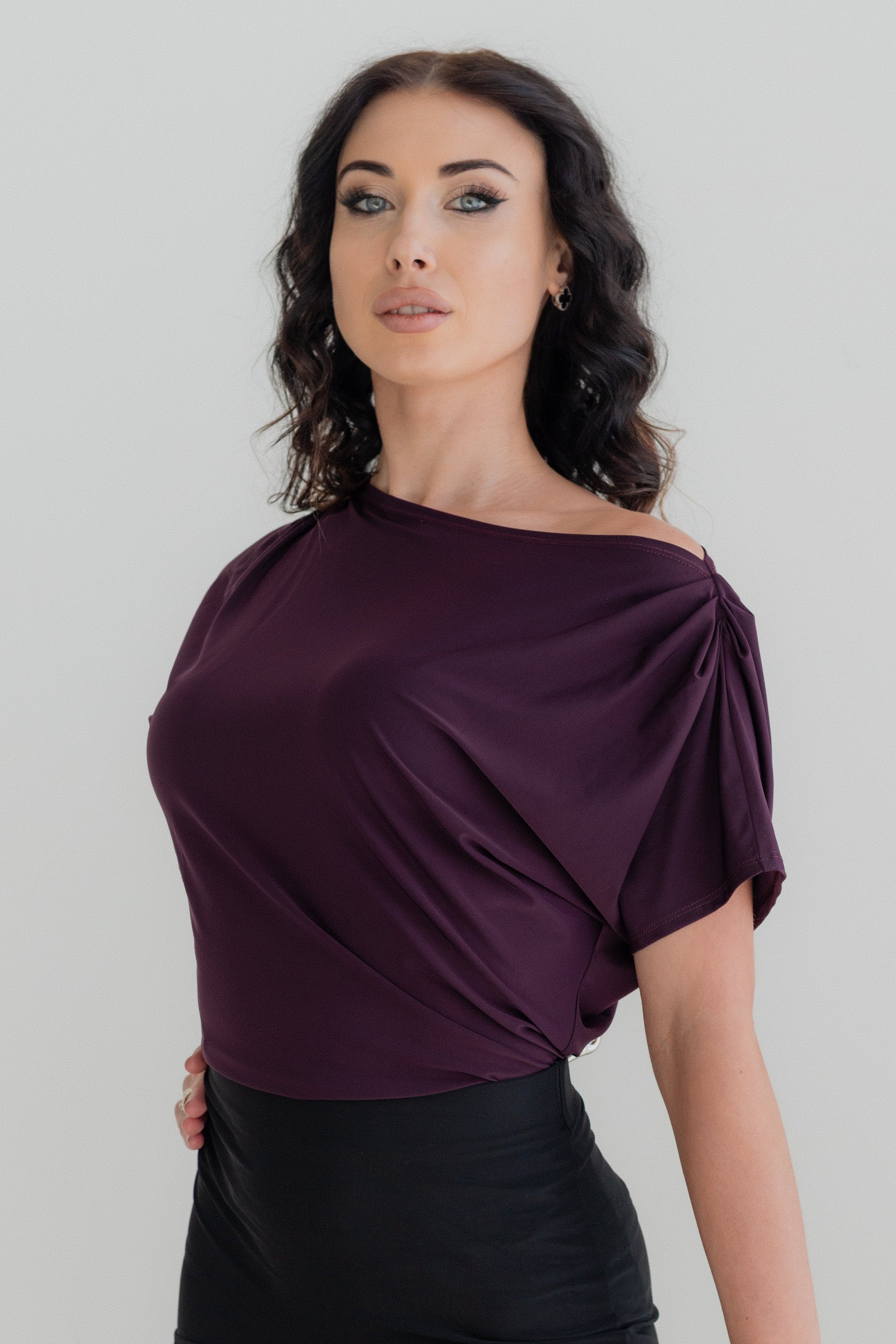 Dahlia Top - Plum