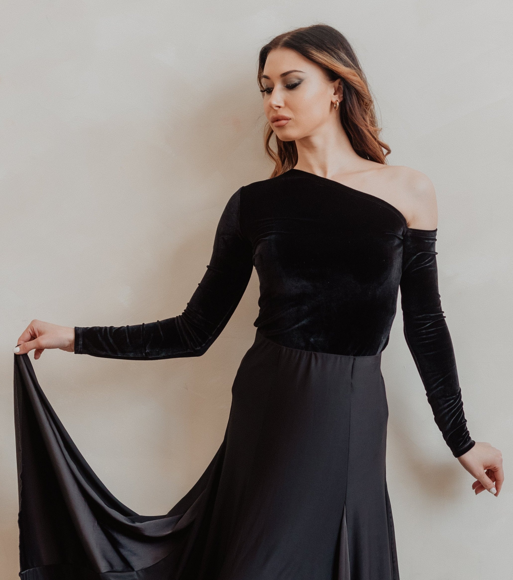Maven Top - Black Velvet