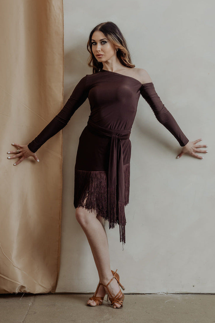 Frankie Fringe Skirt - Chocolate