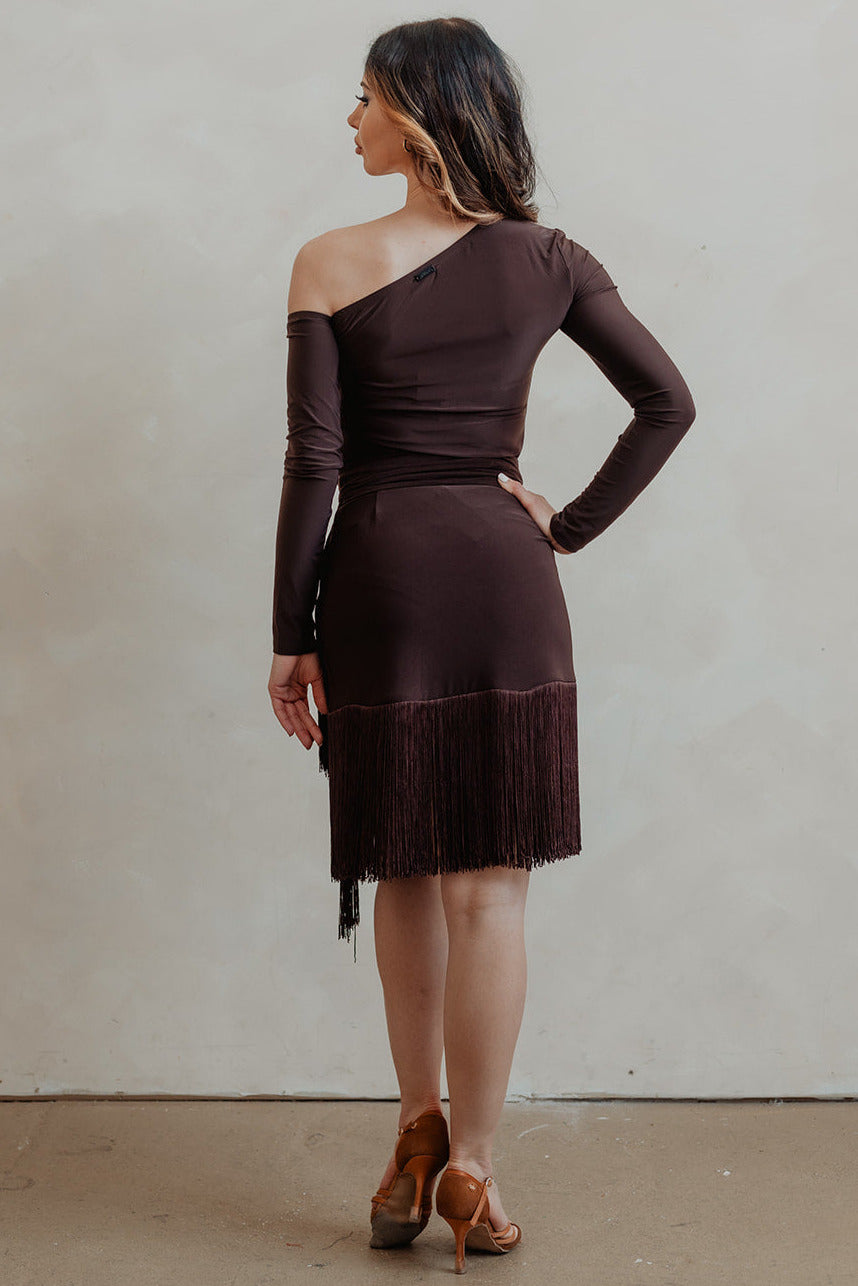 Frankie Fringe Skirt - Chocolate