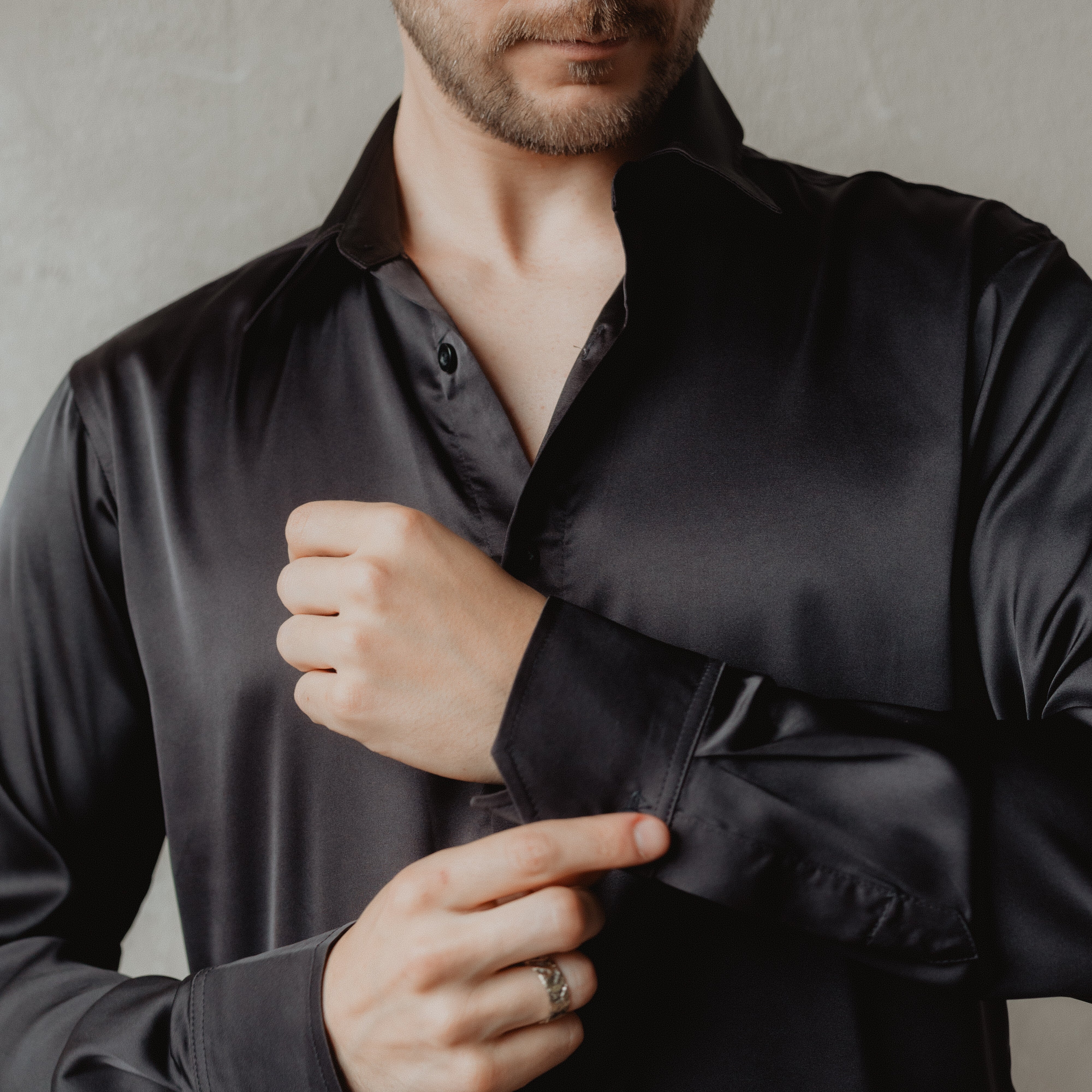 Pajama Shirt Satin (Longsleeved)