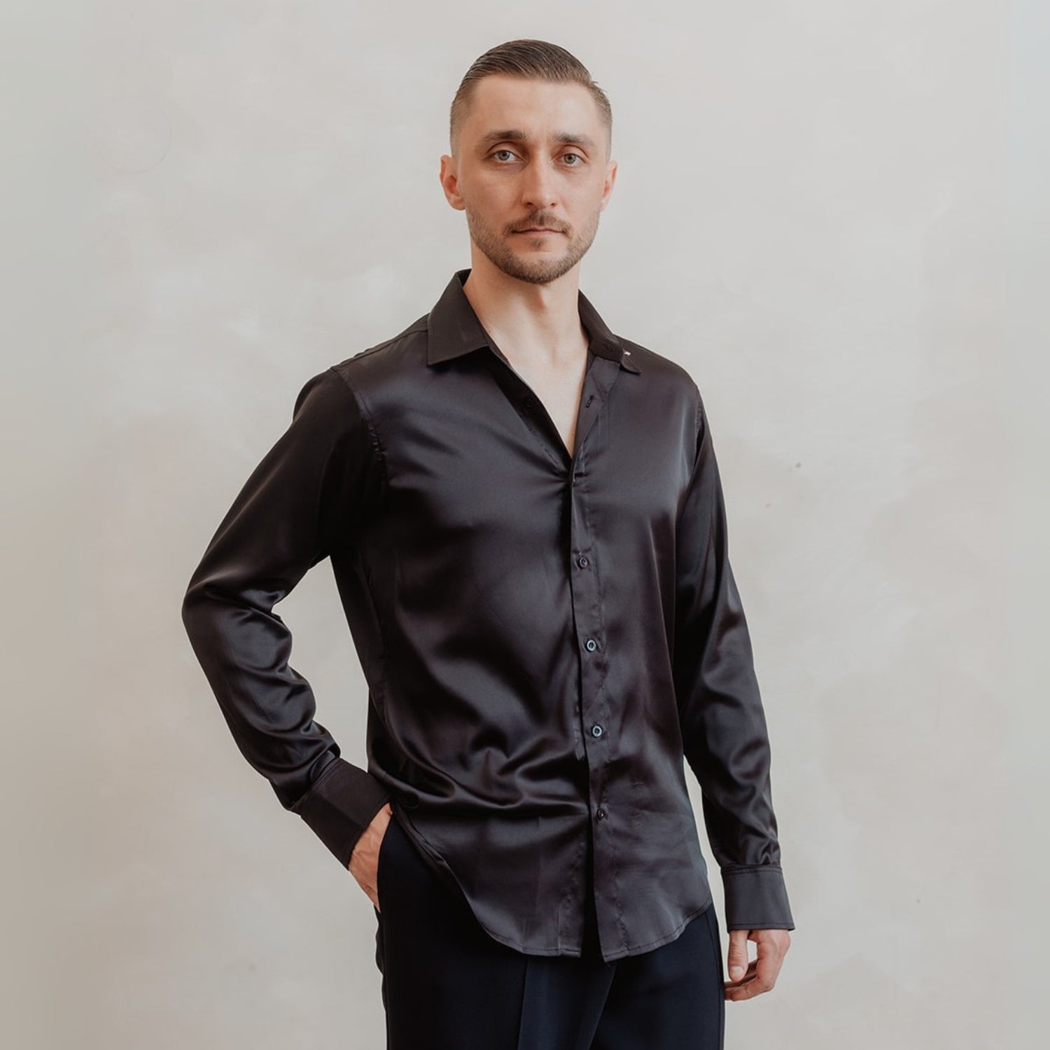 Pajama Shirt Satin (Longsleeved)
