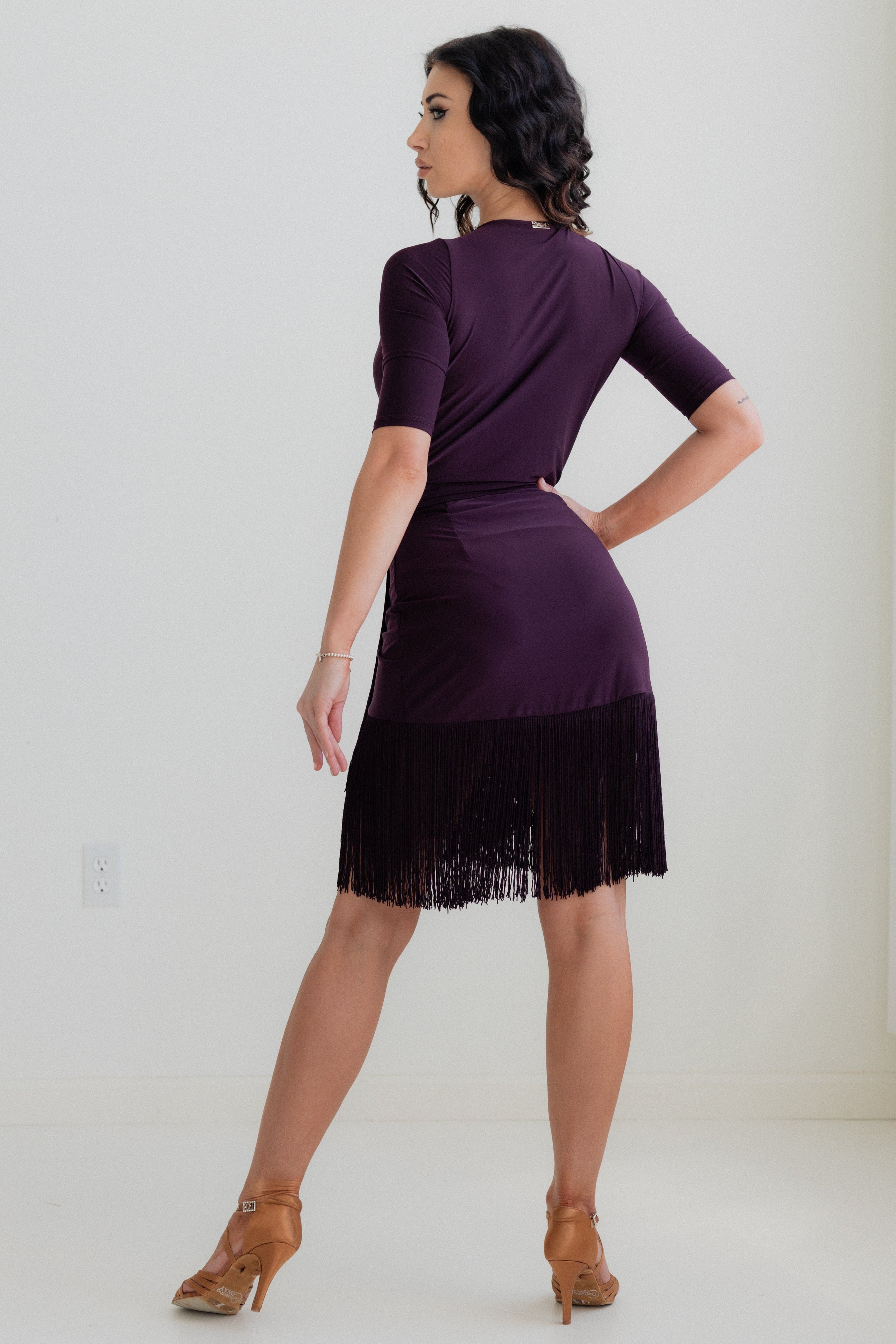 Frankie Fringe Skirt - Plum