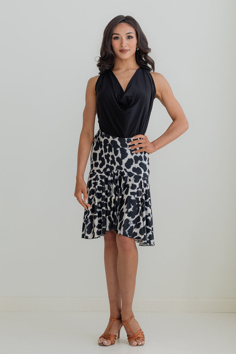 Camilla Ruffle Skirt - Snow Leopard