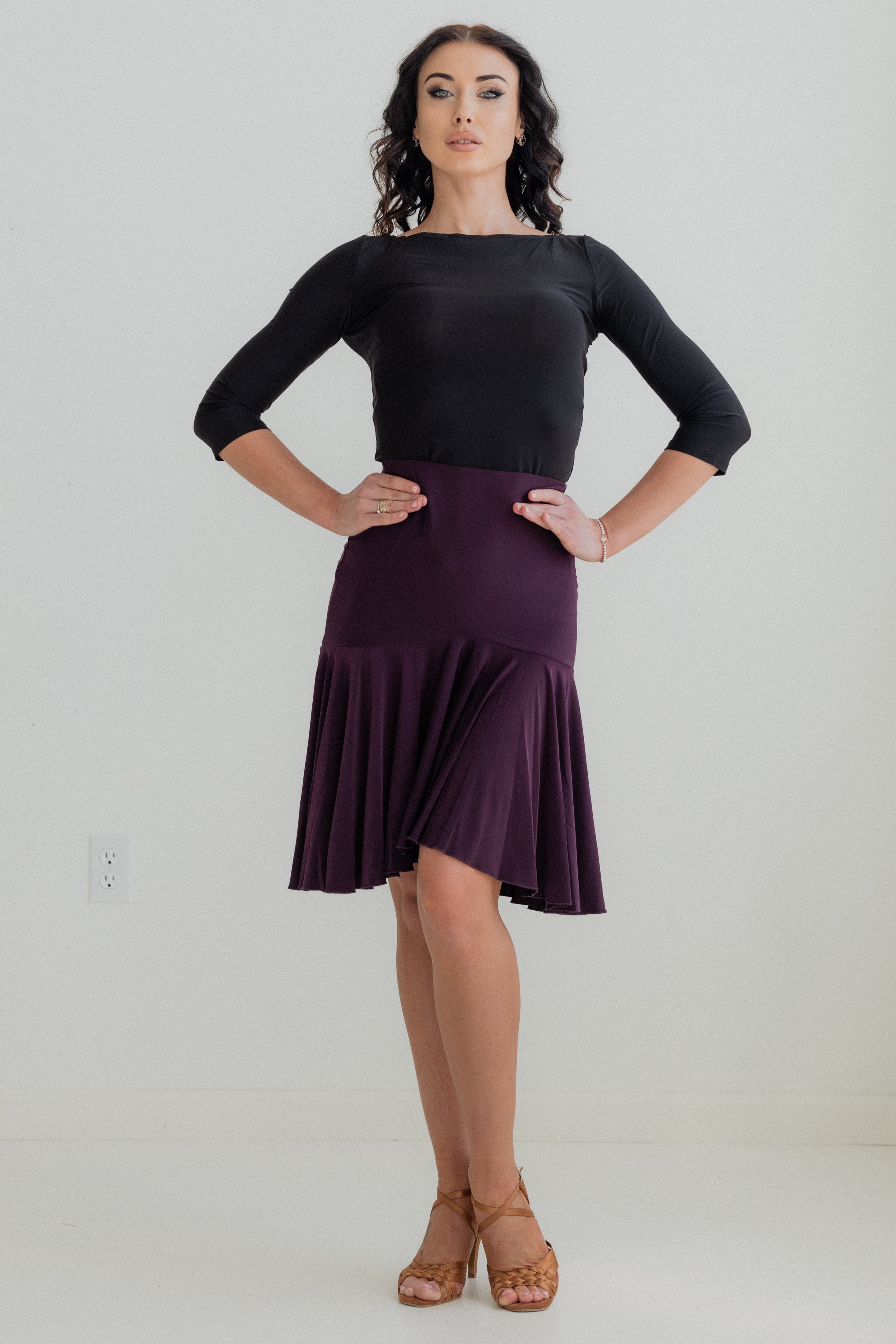 Camilla Ruffle Skirt - Plum