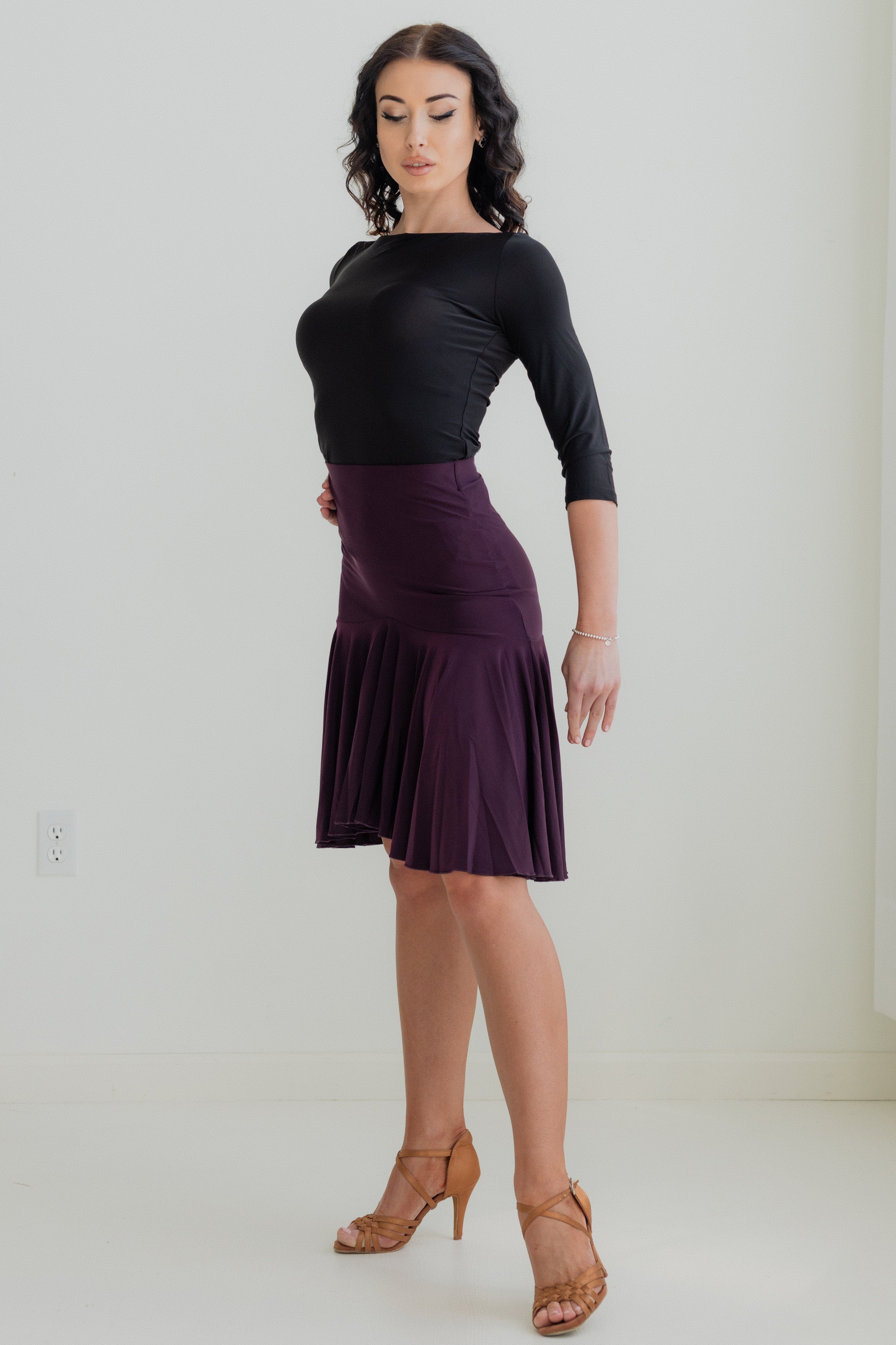 Camilla Ruffle Skirt - Plum