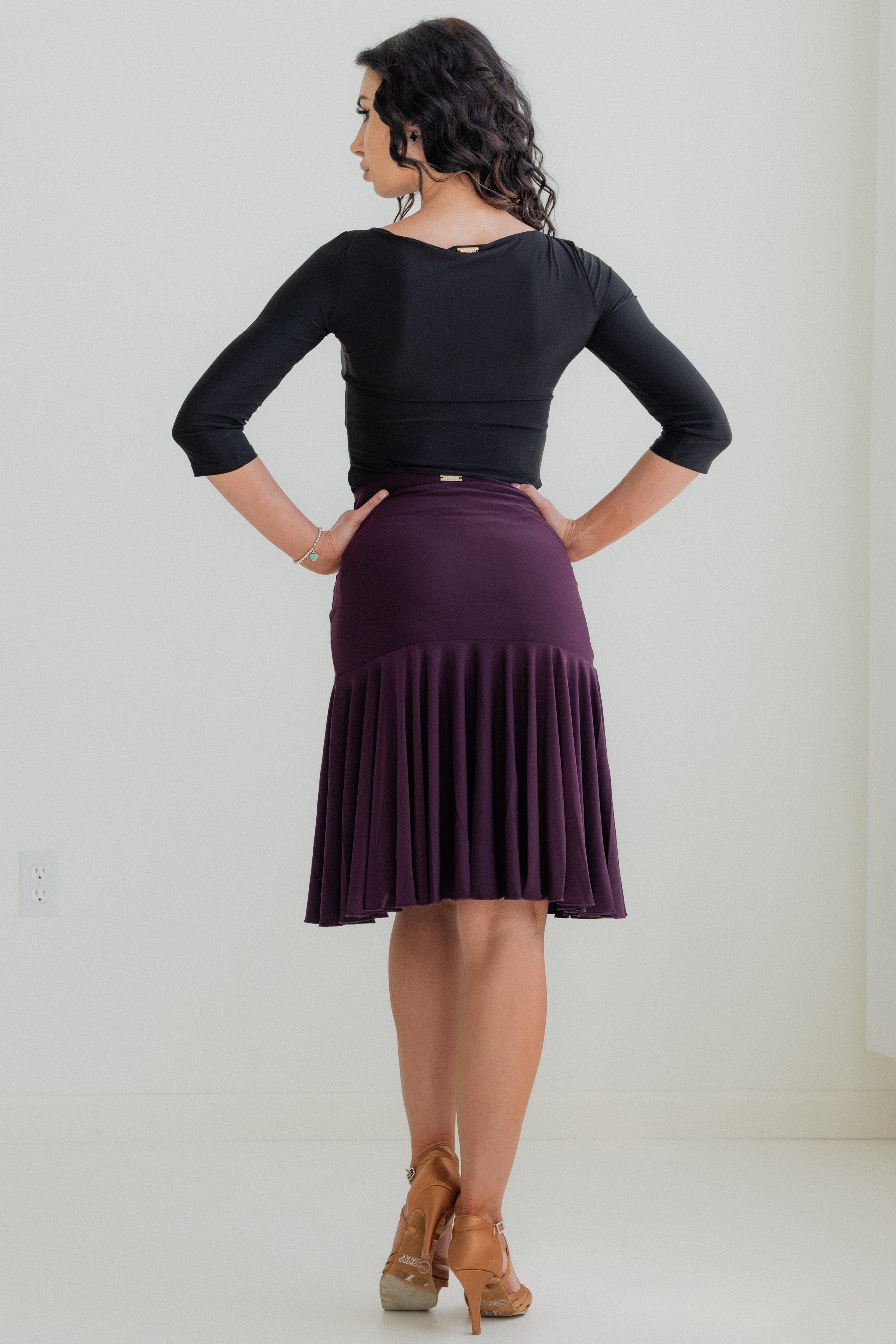 Camilla Ruffle Skirt - Plum