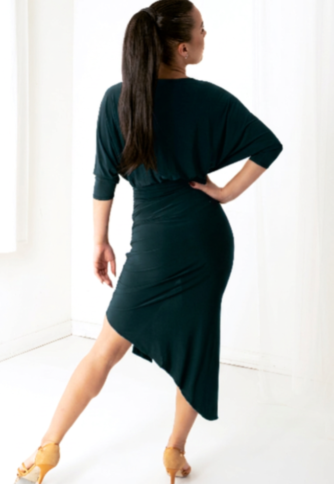 Lily Kimono Dress - Emerald Smoke