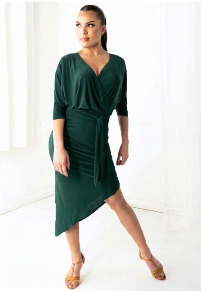 Lily Kimono Dress - Emerald Smoke