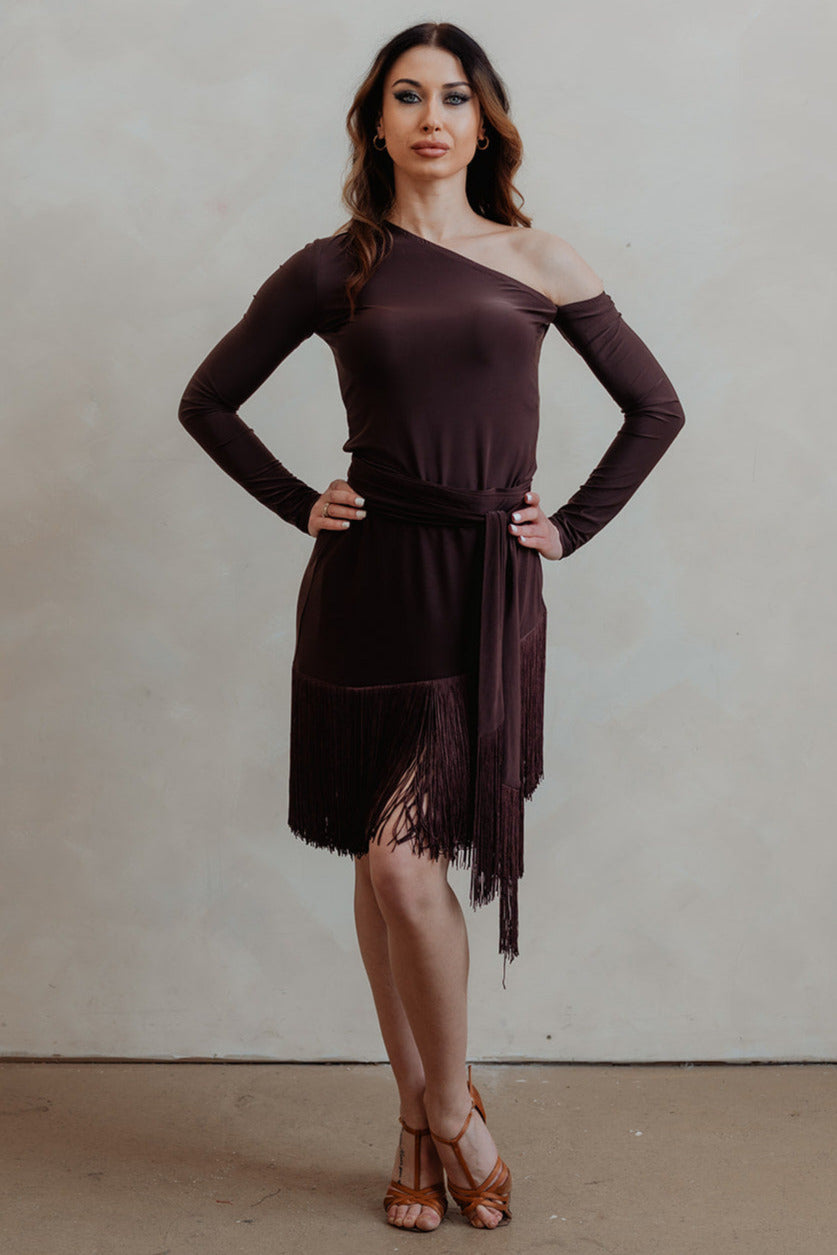 Frankie Fringe Skirt - Chocolate