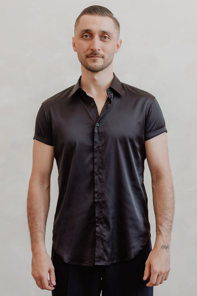 Pajama Shirt (Short Sleeve)  - Satin