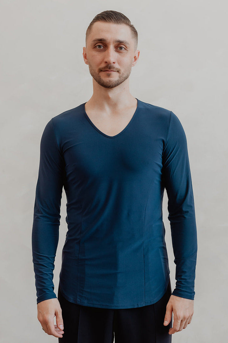 Jay V-Neck Shirt - Navy