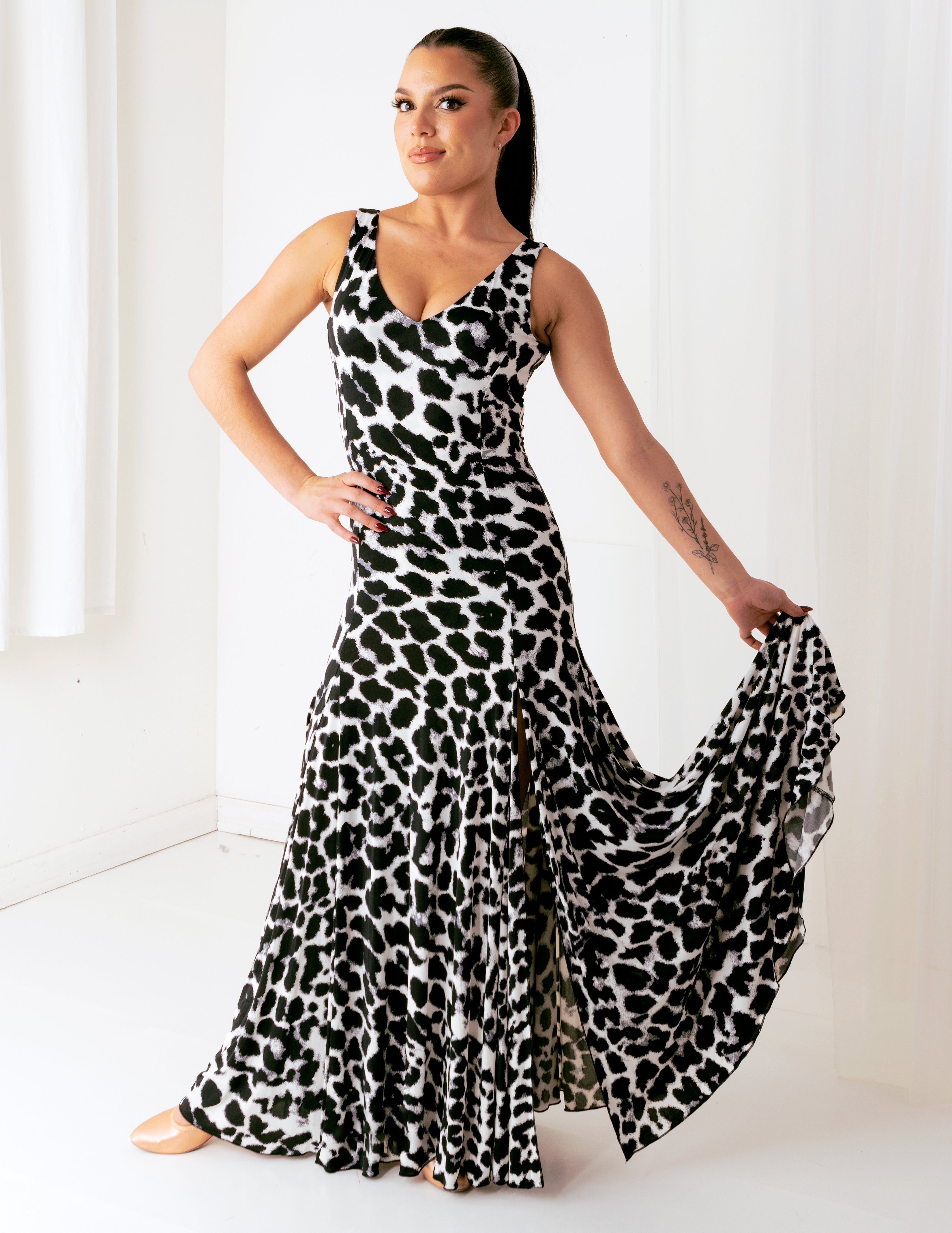 Leopard print ball shops gown